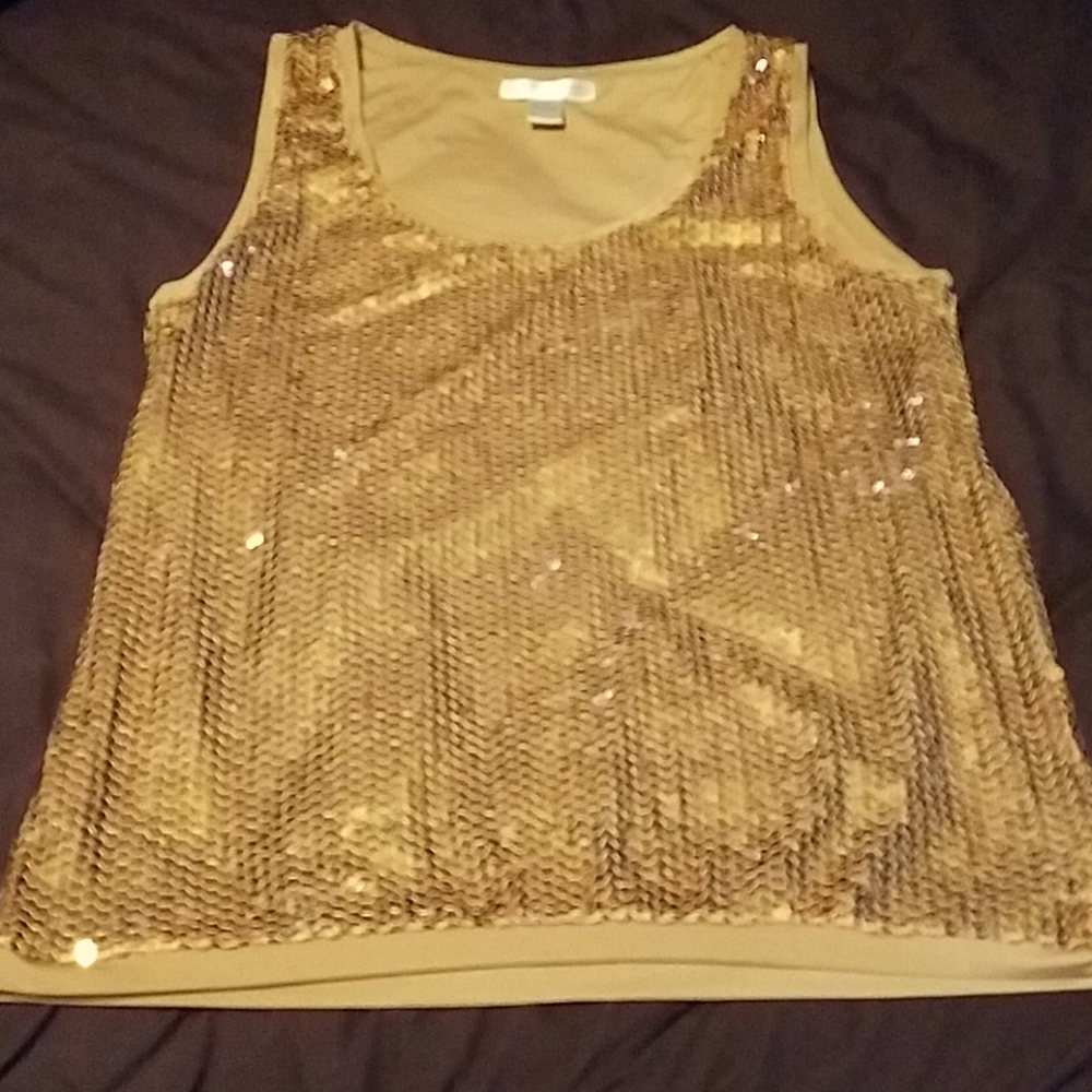 Womans Rose gold sequined blouse